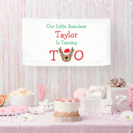 Lona Segundo cumpleaños de renos