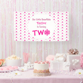 Lona Segundo cumpleaños del pequeño copo de nieve