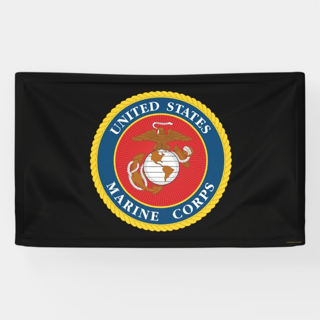 Lona Sello del Cuerpo de Marines - Plano (Horizontal)