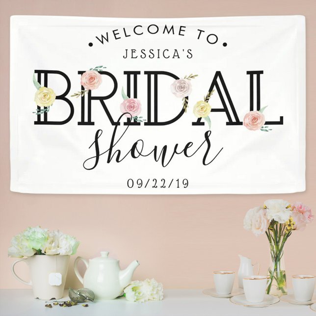 Lona Sencillamente Moda Floral Garden Bridal Shower Bie (Subido por el creador)
