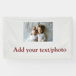 Lona sencillo mínimo AGREGAR TU FOTO NAVIDADES DE TEXTO