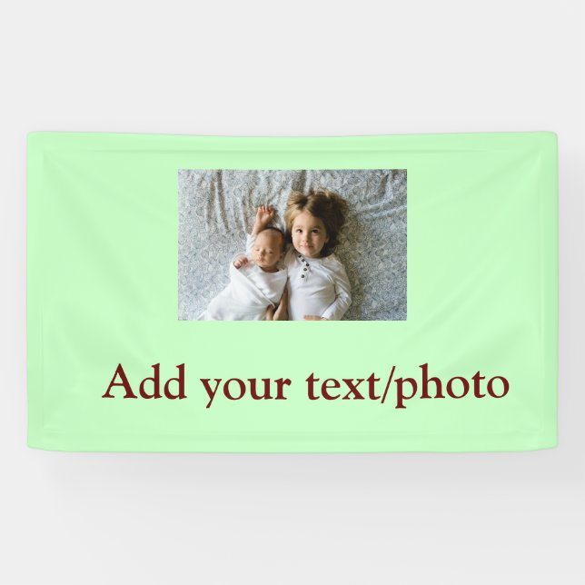 Lona sencillo mínimo AGREGAR TU FOTO NAVIDADES DE TEXTO (Horizontal)