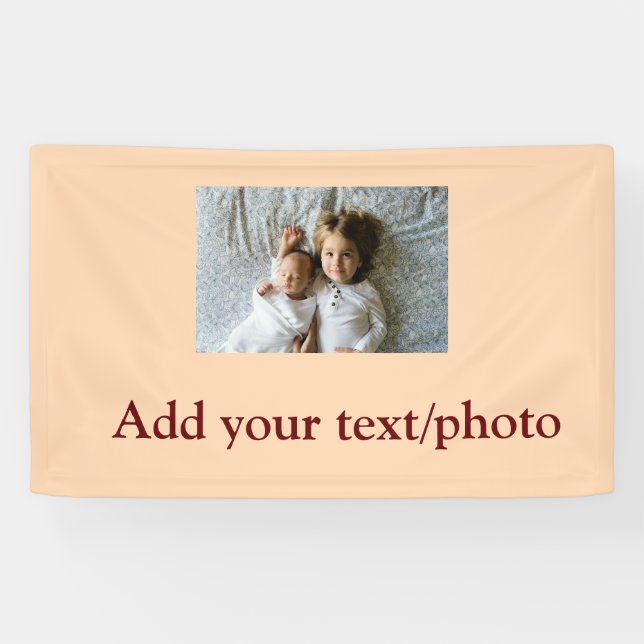 Lona sencillo mínimo AGREGAR TU FOTO NAVIDADES DE TEXTO (Horizontal)