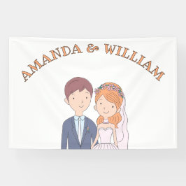 Lona Sencillo, Personalizado-Iike Cónyuges Ilustracion 