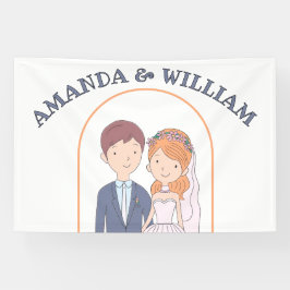 Lona Sencillo, Personalizado-Iike Cónyuges Ilustracion