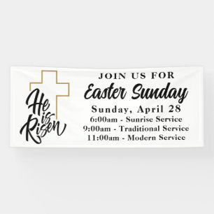 Lona Sencillo Servicio de Domingo de Pascua de Resurrec