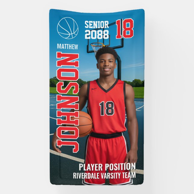 Lona Senior Basketball Design Template Photo Sports (Vertical)