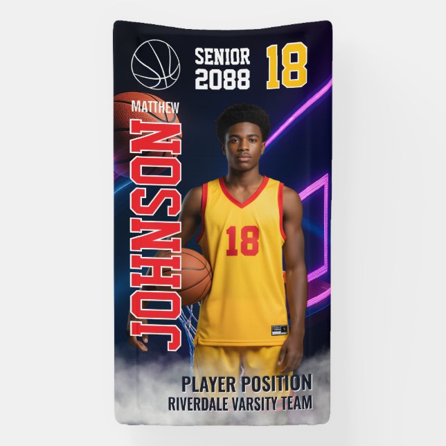 Lona Senior Basketball Personalized Photo Sports (Vertical)