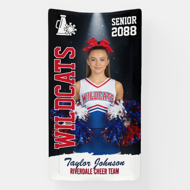 Lona Senior Cheer Team Custom Sports Cheerleader Photo (Vertical)
