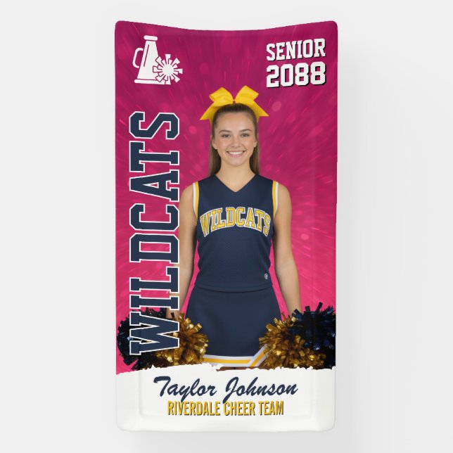Lona Senior Cheer Team Custom Sports Cheerleading Photo (Vertical)