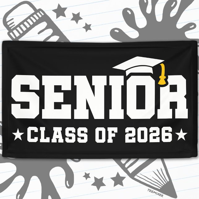 Lona Senior Class of 2026 Bold Graduation Typography (Subido por el creador)