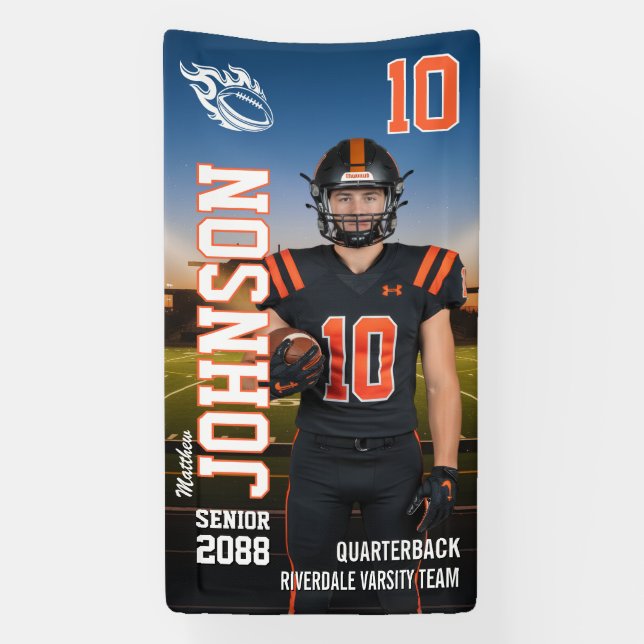 Lona Senior Football MVP Player Sports Photo Display (Vertical)