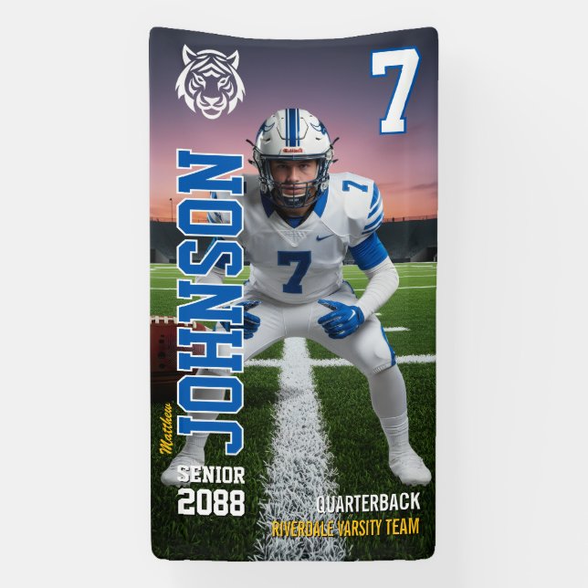 Lona Senior Football Player Homecoming Custom Sports (Vertical)