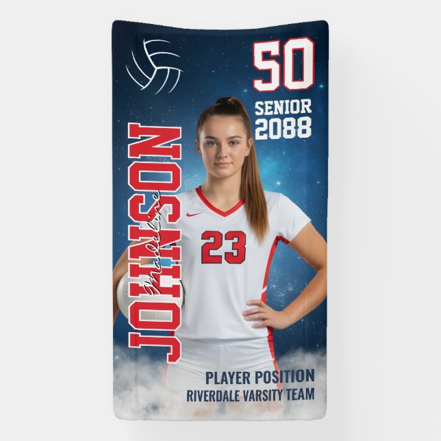 Lona Senior Volleyball Girls Player Custom Sports Photo (Vertical)