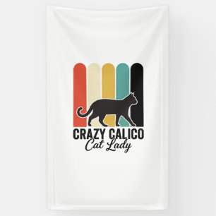 Lona Señora Gata Calicó Loca Diseño Retro Vintage de Ga