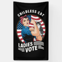 Señora Gata Sin Hijos Vota Vintage Rosie La Remach