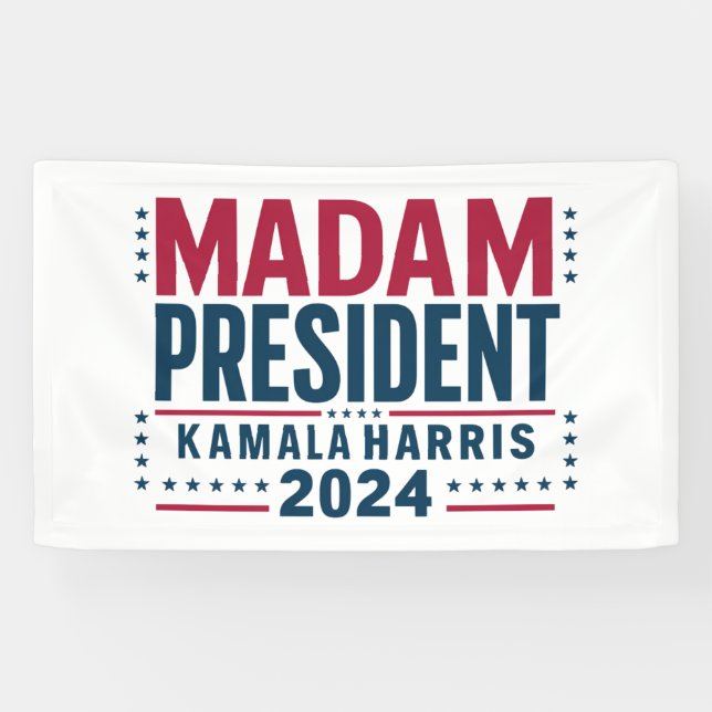Lona Señora Presidenta Kamala Harris 2024 Votación demó (Horizontal)