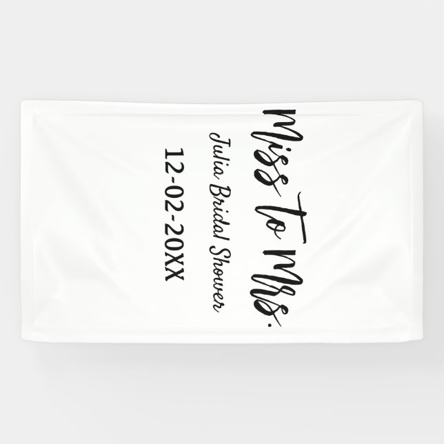 Lona Señorita a Señora ducha de novia elegante simple a (Horizontal)