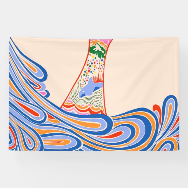 Lona Sensación de azul, tonos azules (Horizontal)