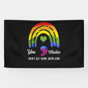 Lona Sensibilización sobre la salud mental de Semicolón