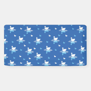 Lona Serene Waters - Diseño del Patrón del Lago Swan