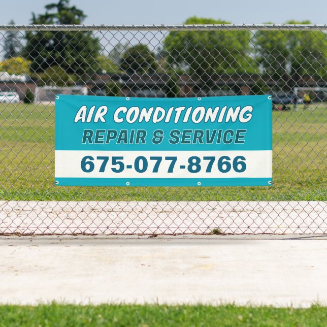 Lona Servicio de Aire Acondicionado Banner Personalizad (In situ)