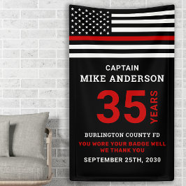Lona Servicio de años de jubilación para bomberos delga