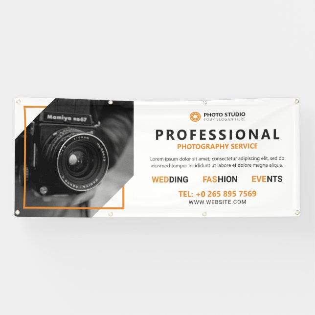 Lona Servicio de fotógrafos profesionales (Horizontal)