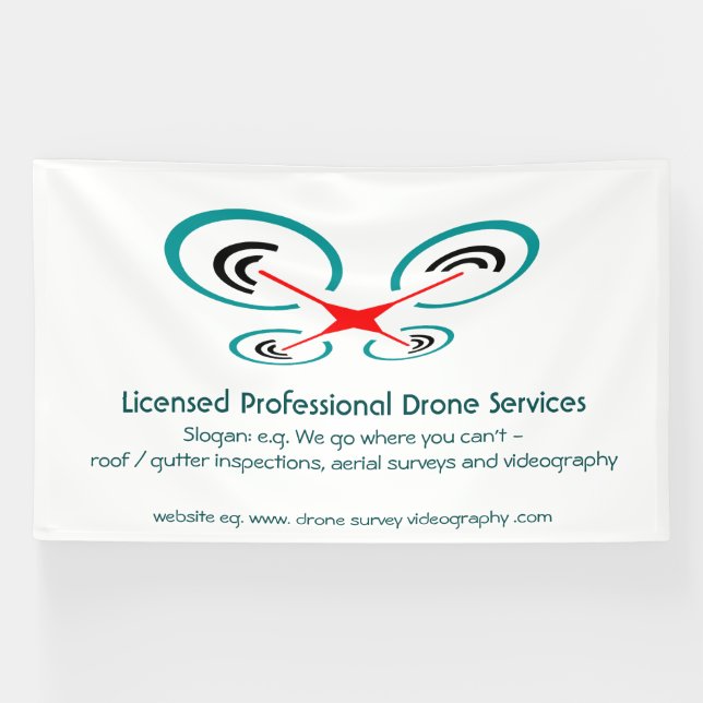 Lona Servicio de inspección de drones y vídeo, operador (Horizontal)