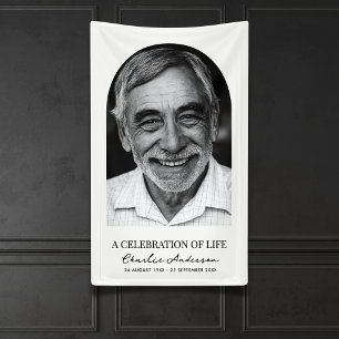 Lona Servicio Funerario o Conmemorativo de Foto de Arco