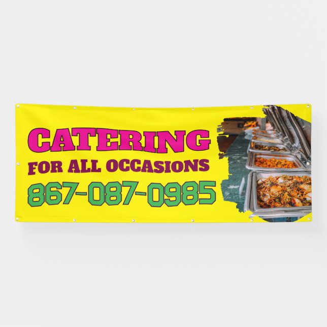 Lona Servicios de Catering Banner Personalizado (Horizontal)