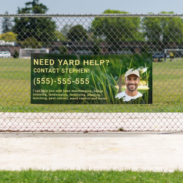 Lona Servicios de Césped Fotografía Personalizada de Pa (In situ)