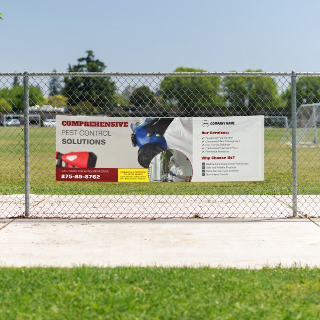 Lona Servicios de control de plagas Banner editable (In situ)
