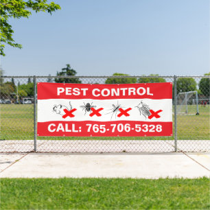 Lona Servicios de Control de Plagas Banner Personalizad