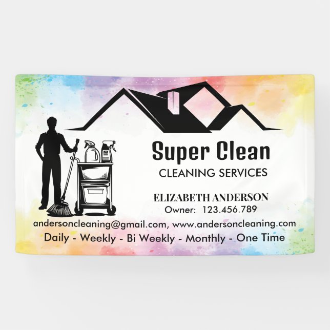 Lona Servicios de limpieza profesional de la Casa de Li (Horizontal)