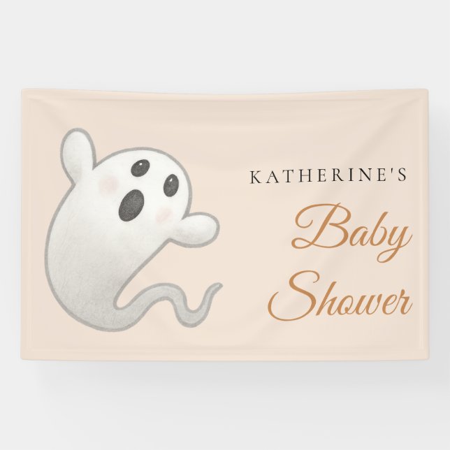 Lona Sexo de calabaza suave Baby Shower de Halloween ne (Horizontal)