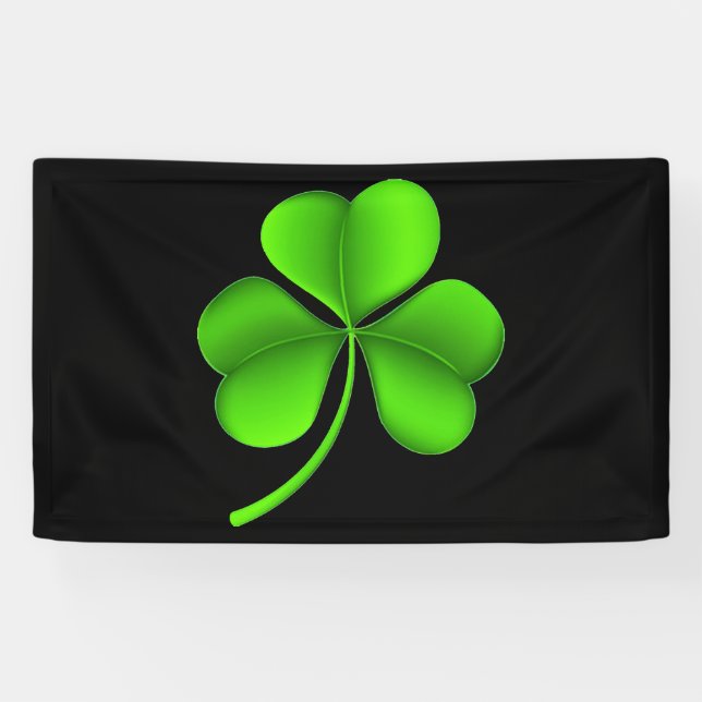 Lona Shamrock verde en negro (h) bnrcnt (Horizontal)