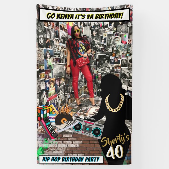 Lona Shorty 40|Personalizado AGE Hip Hop Photo (Vertical)