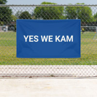 Sí Kam tipografía minimalista blanco y azul