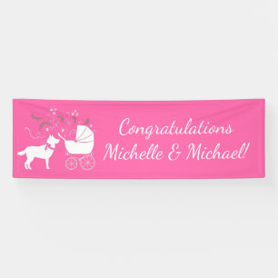 Lona Siberian Husky Dog Baby Shower Puppy Pink Girl