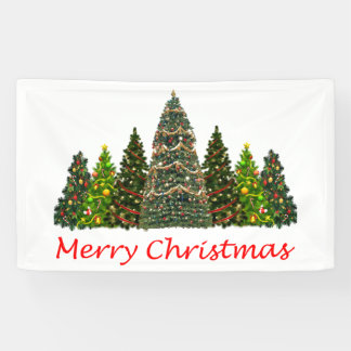 Lona Siete árboles de Navidad, Feliz Navidad