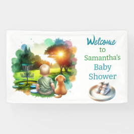 Lona Signo de bienvenida de Baby Shower de Cute Disk Go