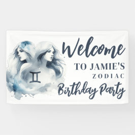 Lona Signo de bienvenida de fiesta de cumpleaños temáti