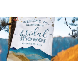 Lona Signo de bienvenida de la ducha de novia de la mon