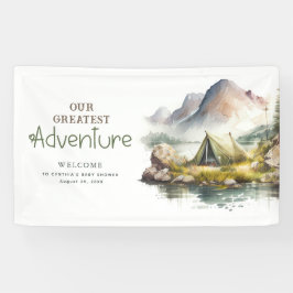 Lona Signo de bienvenida inspirado en el acampamiento n