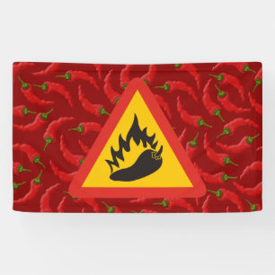 Lona Signo de peligro de pimienta caliente