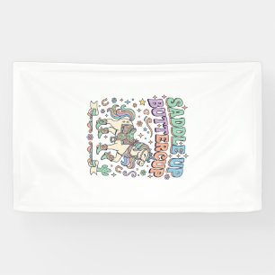 Lona Silla de unicornio Buttercup Kawaii Tipografía Des