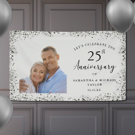 Lona Silver 25th Wedding Anniversary Banner