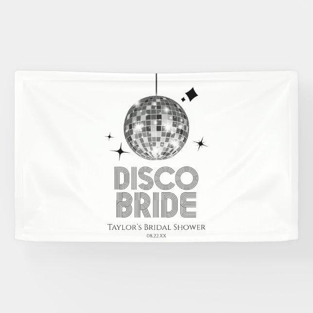 Lona Silver Disco Ball Disco Bridal Shower (Horizontal)