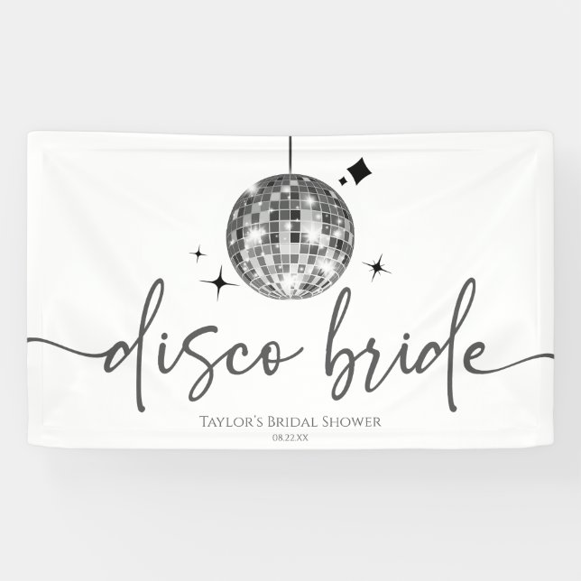 Lona Silver Disco Ball Disco Bridal Shower (Horizontal)